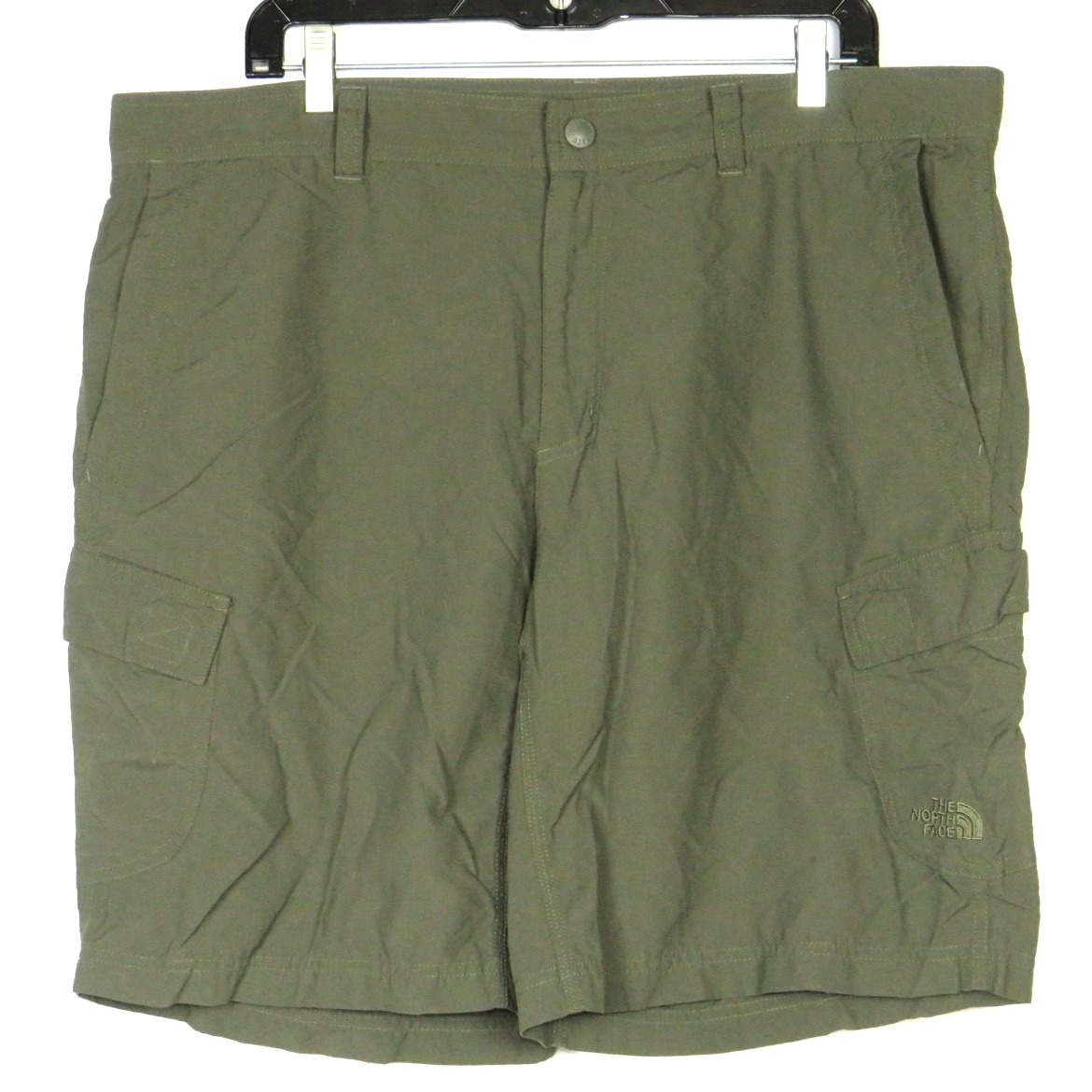 The North Face 100% Nylon Dark Green 9" Trail Hiking Cargo Shorts Men's 40
